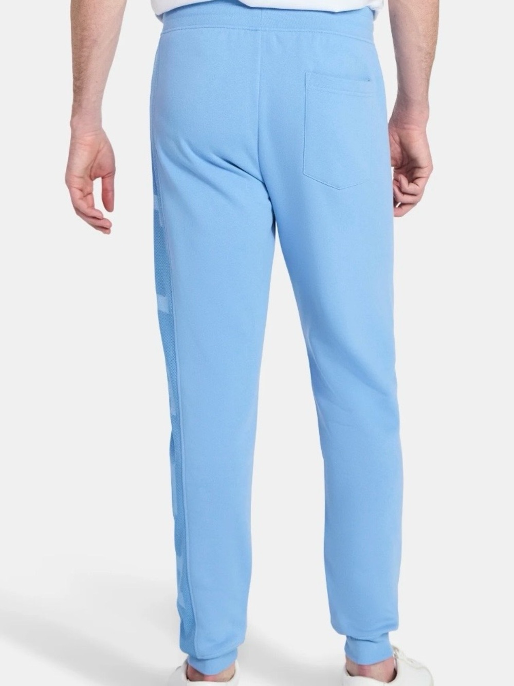 Light Blue Men’s Casual Drawstring Sweatpants with Stitch Character - Picture 2 of 4
